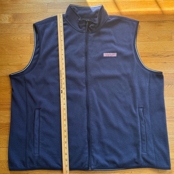 Vineyard Vines Dark Blue Fleece with Pink Logo 3XLT - Picture 8 of 10